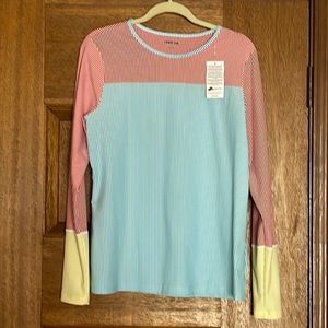 Lands End Ling sleeve swim top
